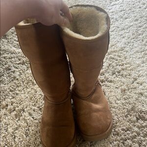 Brown Shearling-Lined UGG Boots